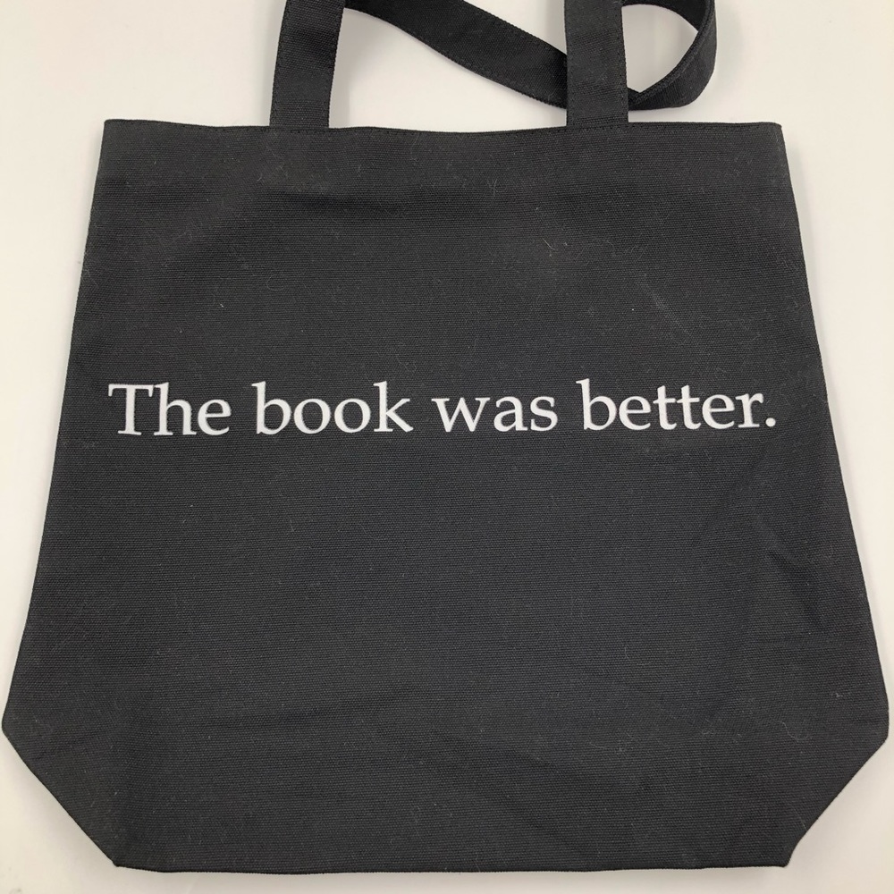 📚Black Canvas Tote Perfect For a Book Lover📚